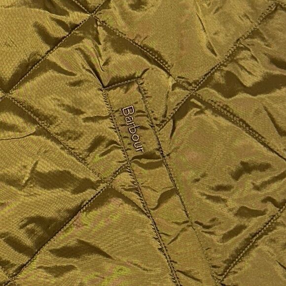 Barbour Finn Quilted Gilet Vest Mens Size L Large Full Zip Corduroy Collar - Picture 4 of 11